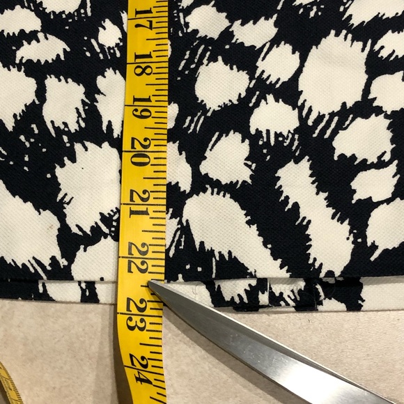⭐️ Ann Taylor LOFT Womens Cotton Rayon Pencil Skirt Navy White Geometric Size:16 - Picture 13 of 13